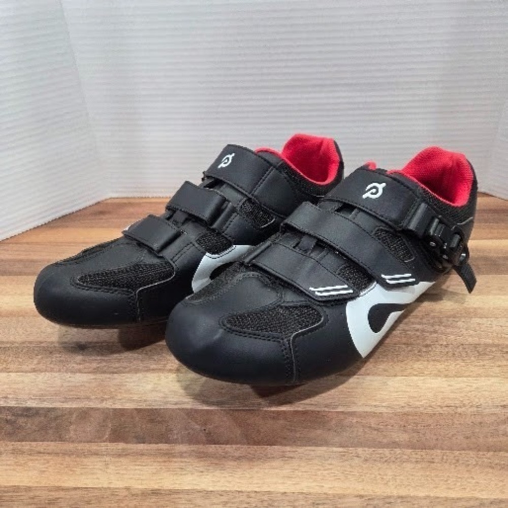 Peloton Cycling Shoes Size 47 US Men 13 Black White Spin Bike Cleats PL-SH-02